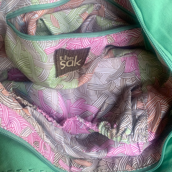 The Sak Bag LEATHER Mint Green Medium  Satchel  Shoulder Purse - Picture 4 of 12